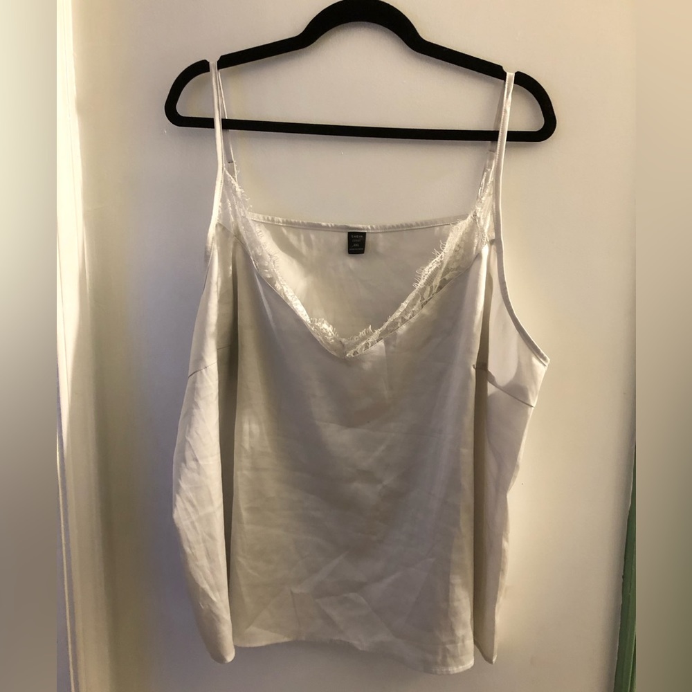 Slip night shirt style white tank
